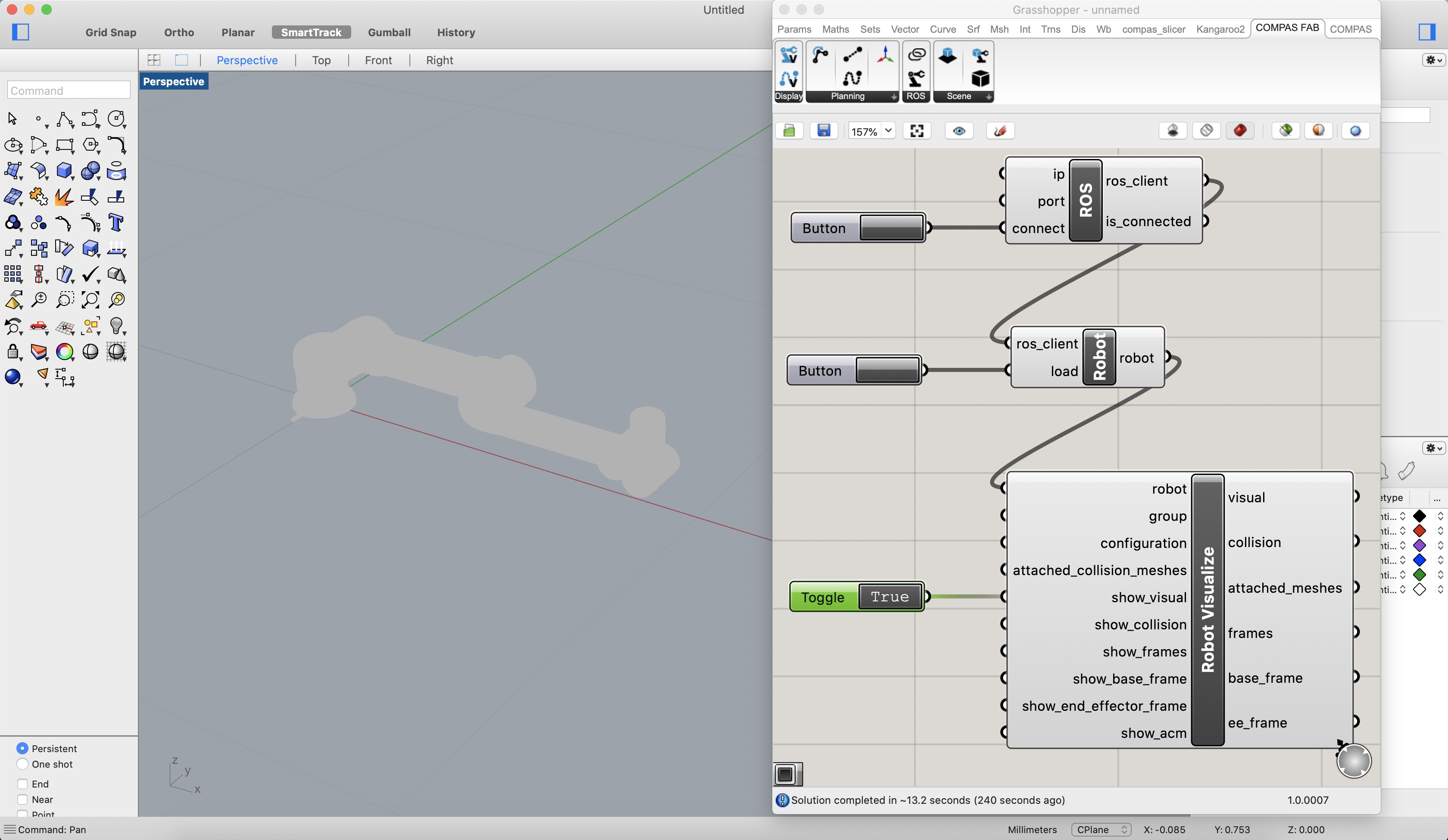 compas_fab - 3.6. ROS in Grasshopper